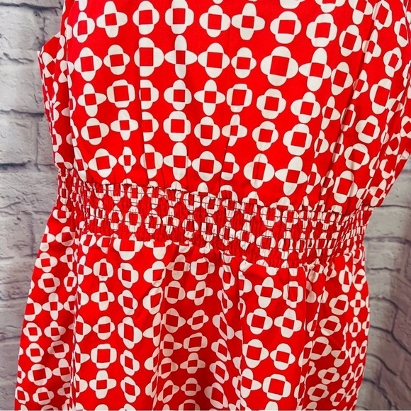 BODEN Coral Mosaic Sleeveless Smocked Waist Mini Dress - SIZE 16/18R - NWT - Picture 4 of 13
